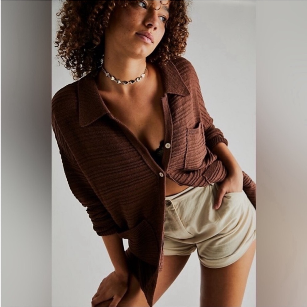 Free people Day Dreaming Button-Up Cardigan